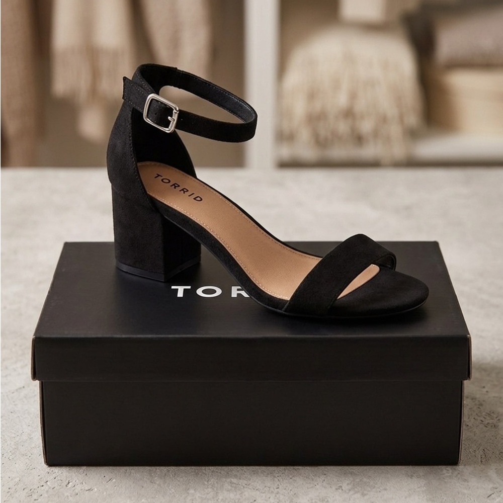 Torrid Elegant Black Suede Heels
